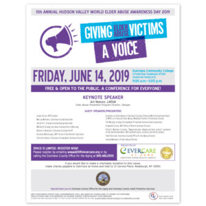 EverCare Elder Abuse event flyer