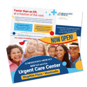 Middletown Medical Monticello Center grand opening mailer