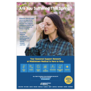 Middletown Medical spring allergies poster