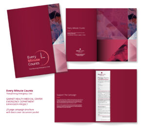 Garnet Health Foundation - Every Minute Counts campaign brochure